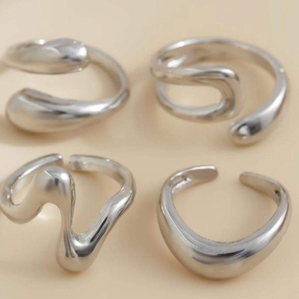 RINGS SET Stackable Rings Set for Women - Picture 2 of 6